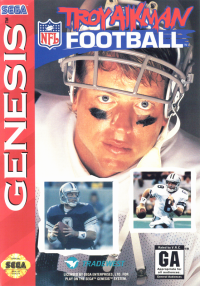 Troy Aikman NFL Football Sega Genesis US box art